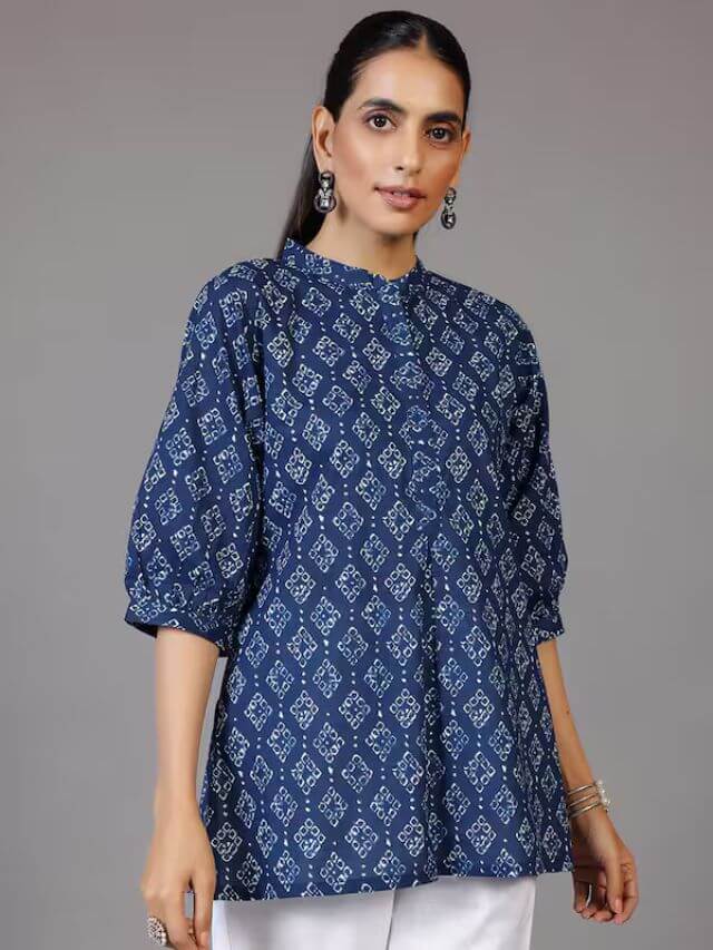 Block print Kurti design online for ladies