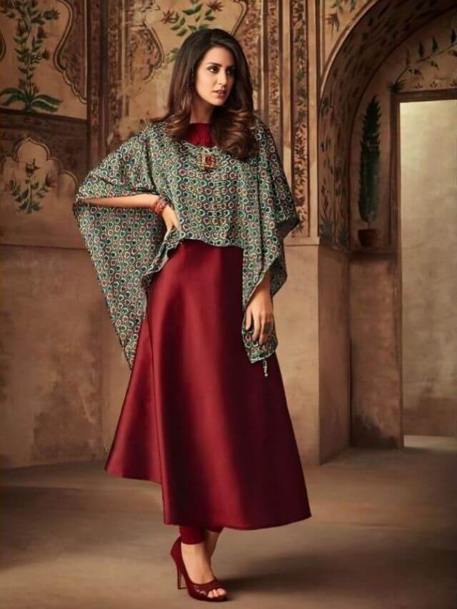 Cape Style Kurti design online for ladies