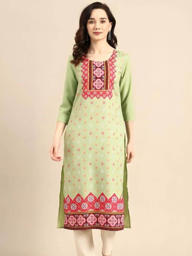 Crape Kurti design online for ladies