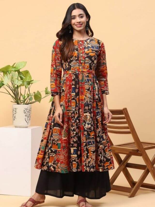 Kalamkari Kurti design online for ladies