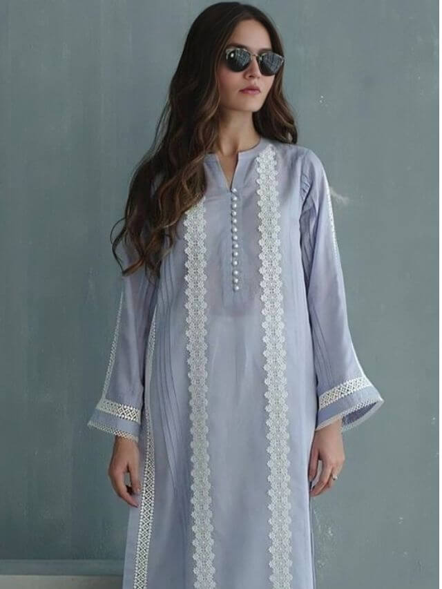 Lace Kurti design online for ladies