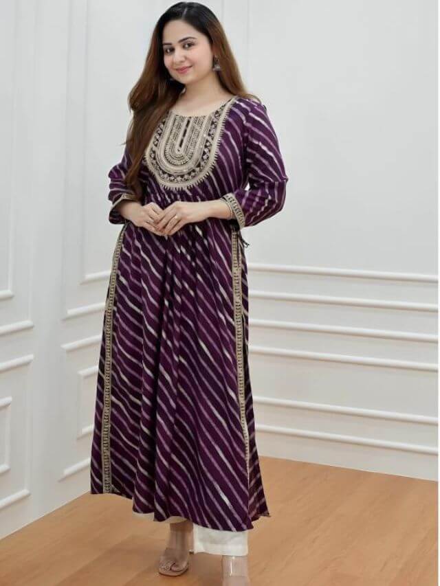 Naira Cut Kurti design online for ladies