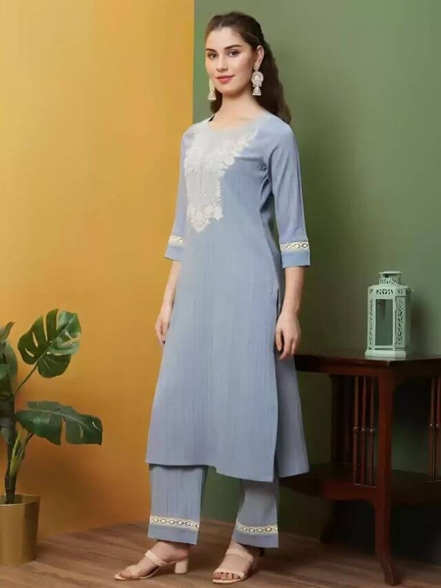 Rayon Kurti design online for ladies