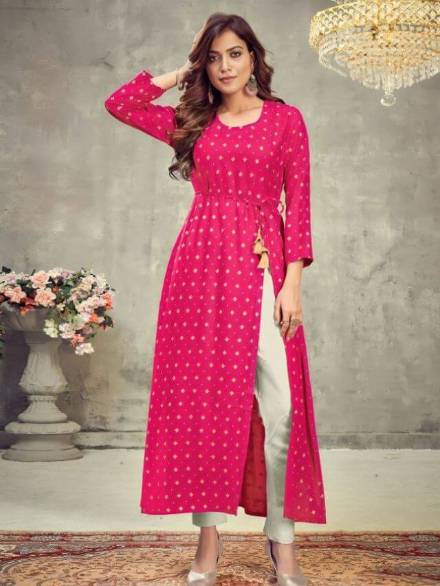 Side Slit Kurti design online for ladies