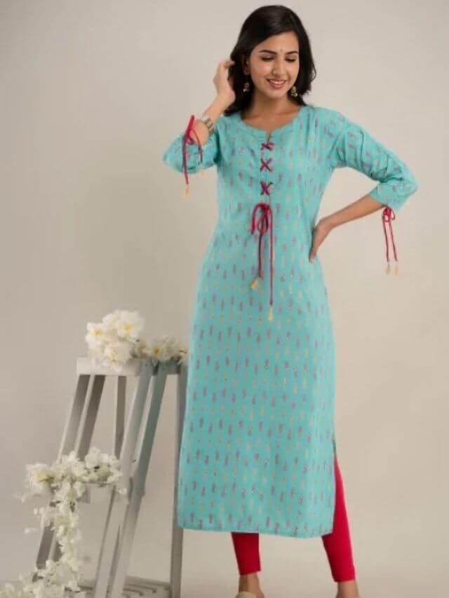 Straight Kurti design online for ladies