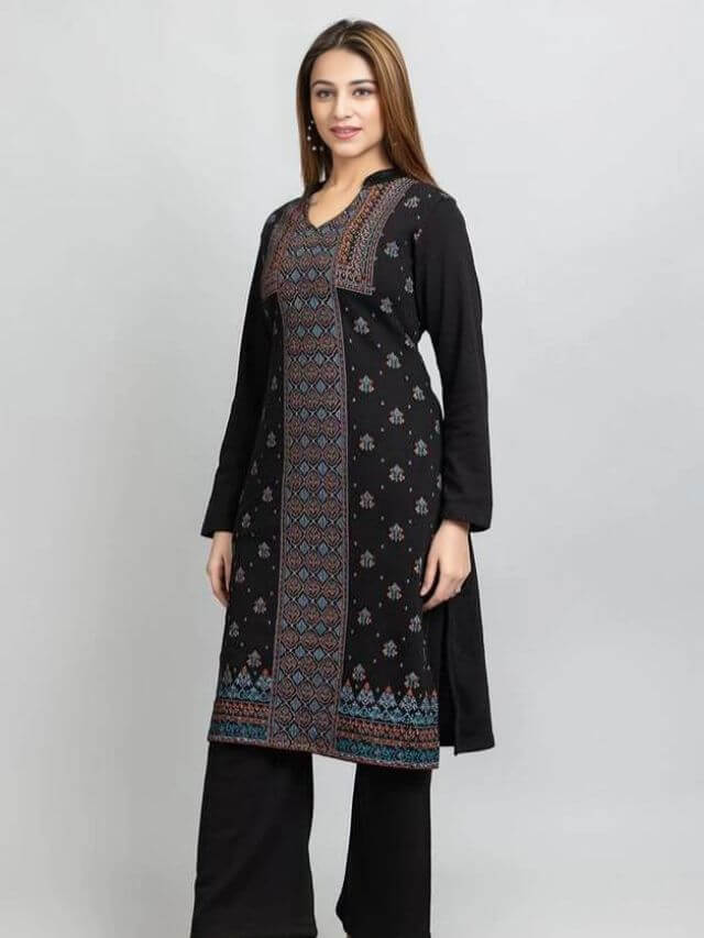 Woolen Kurti design online for ladies