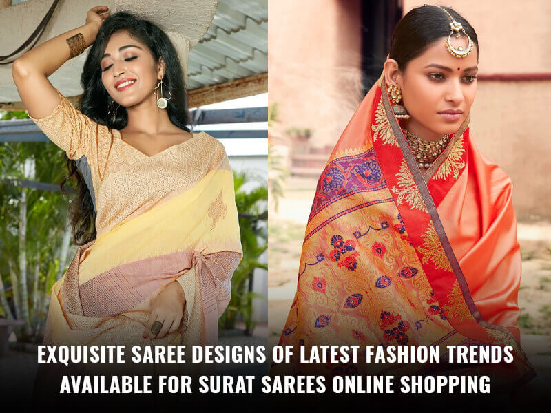 Exquisite Saree Designs Of Latest Fashion Trends Available For Online Shopping From Fab Funda