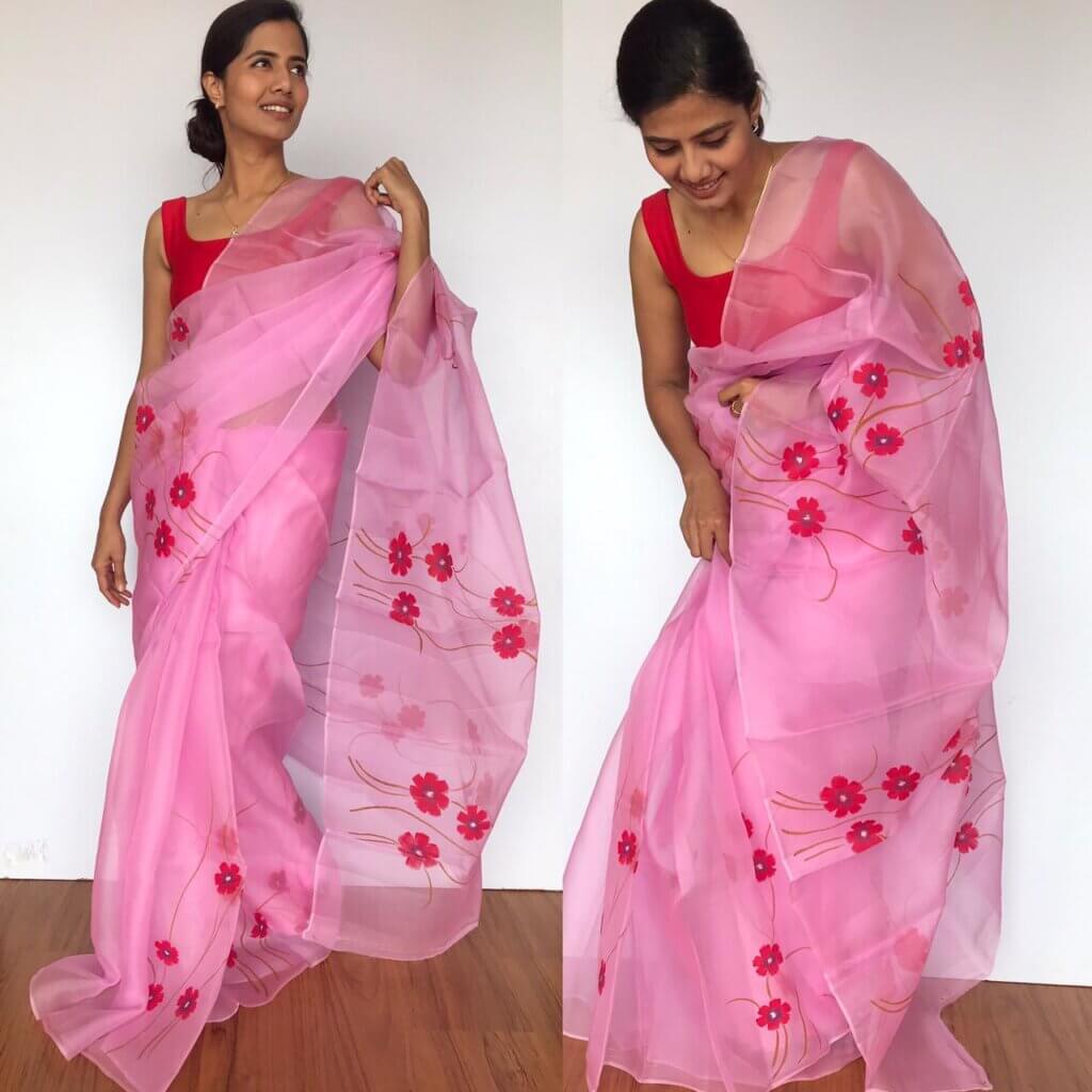 Pink Shade Pastel Saree