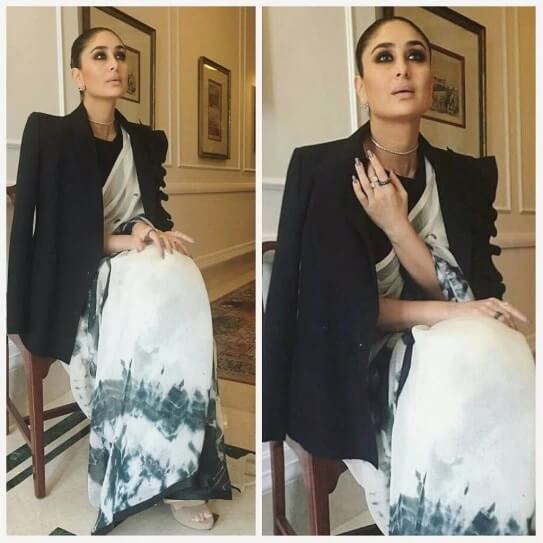 Kareena Kapoor In jacket style Saree