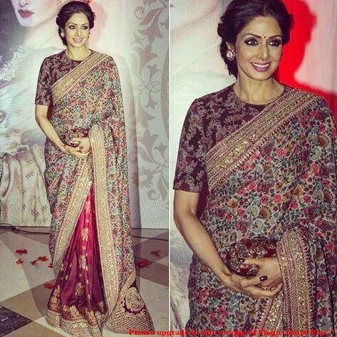Sridevi in Sarees at Wedding and Parties