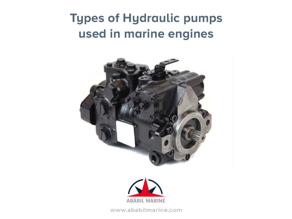 Hydraulic pumps used in marine engines