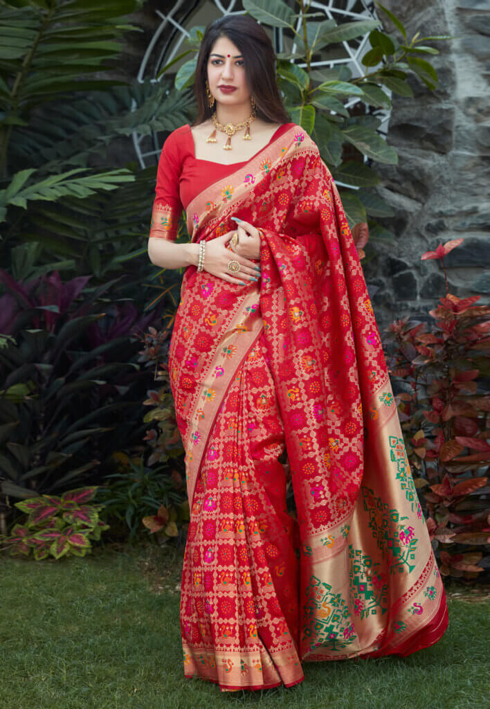 Red Patola Saree