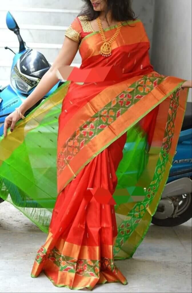 Uppada-Ikkat-Saree- Textileinfomedia