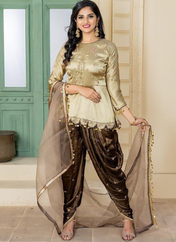 Dhoti Style Salwar Suit - Surati Fabric