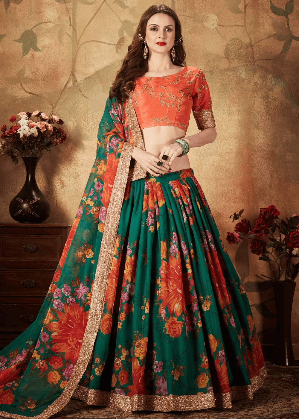 Floral Printed Lehenga Choli