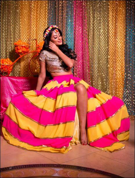 High-slit Short Lehenga Choli