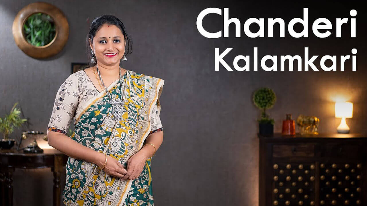 Chanderi Kalamkari Saree