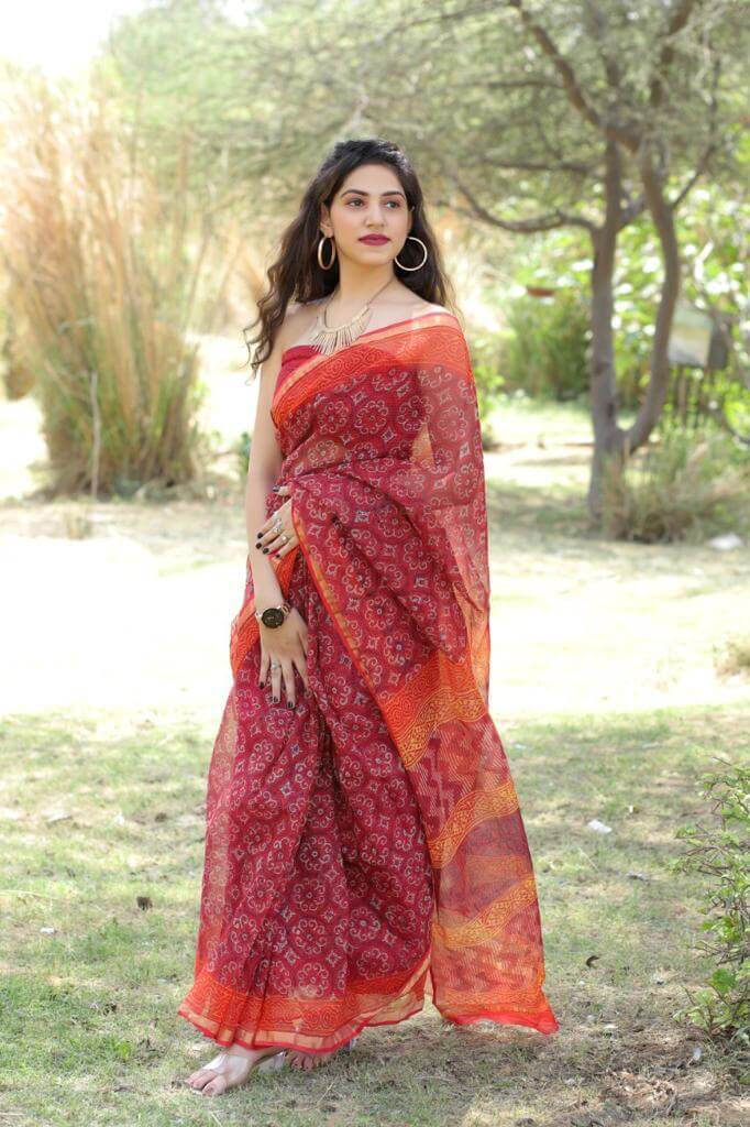 Kota Doria Cottonsaree from Jaipur