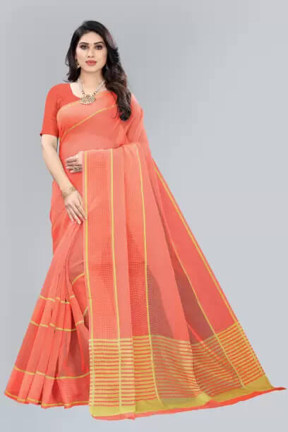 Kota Doria Silk Saree