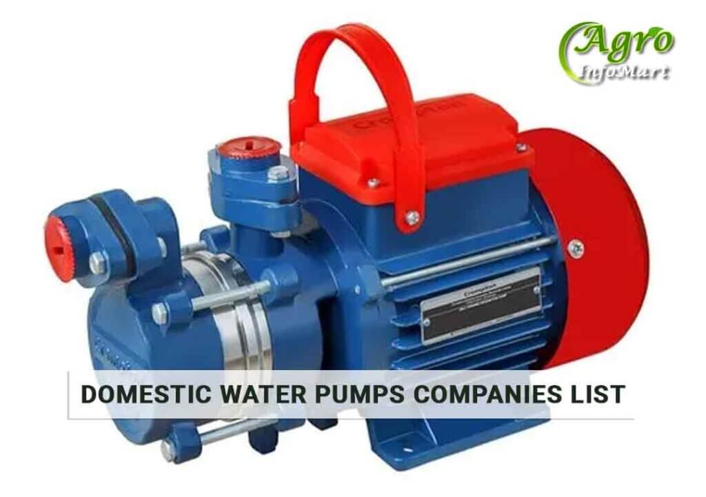 Domestic water pumps manufacturers Companies In India
