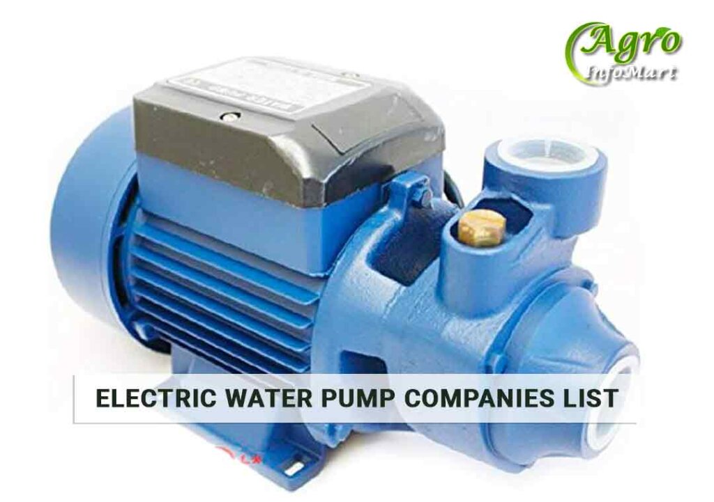 electric water pump manufacturers Companies In India