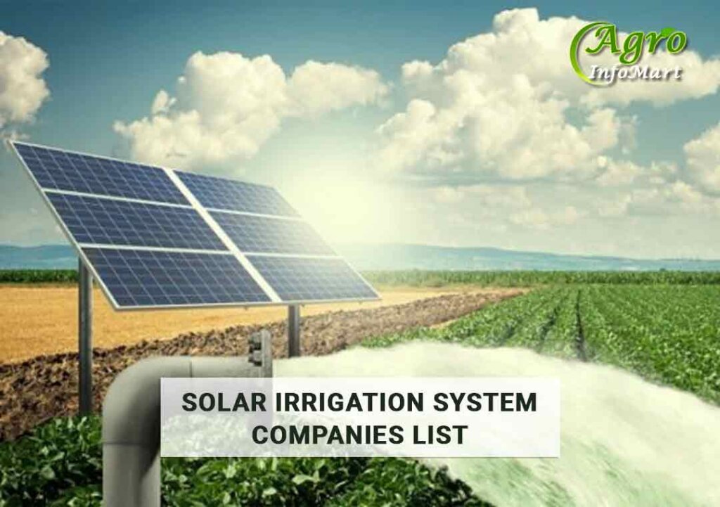 solar irrigation system manufacturers Companies In India