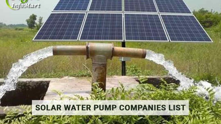 Trusted solar water pump manufacturers, Dealers Companies India
