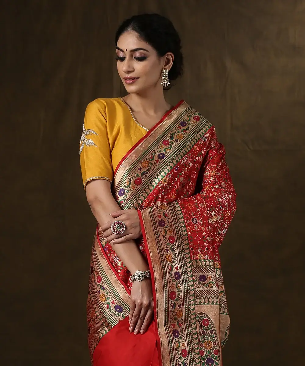 Designer Katan Handloom Saree from Kolkata