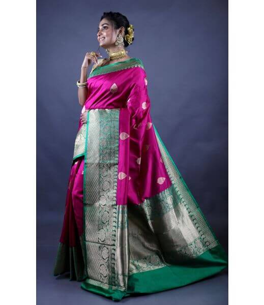 Pure Katan Silk Banarasi Saree from Kolkata