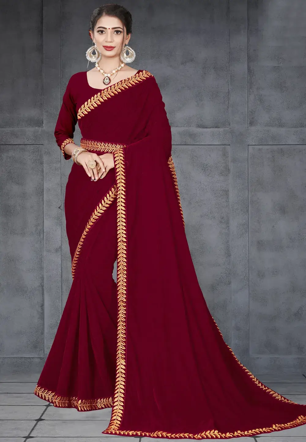 Silk-Velvet-Saree