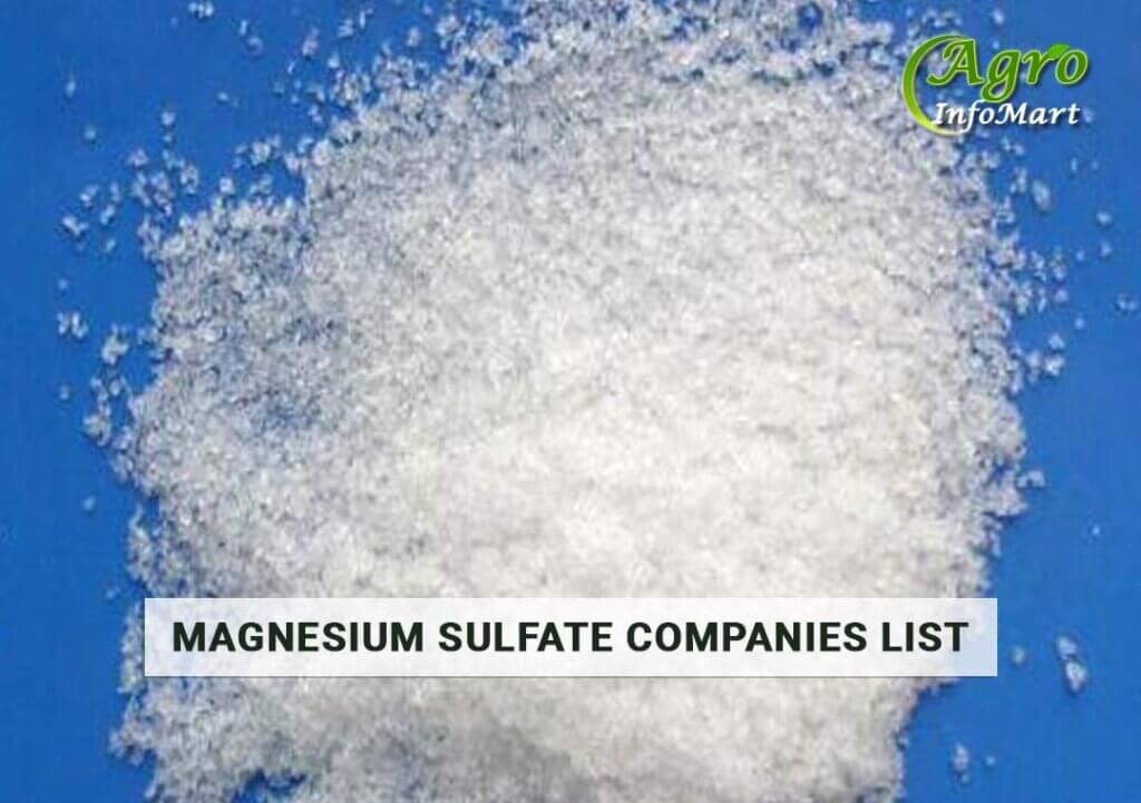 Magnesium Sulfate Manufacturers Companies In India