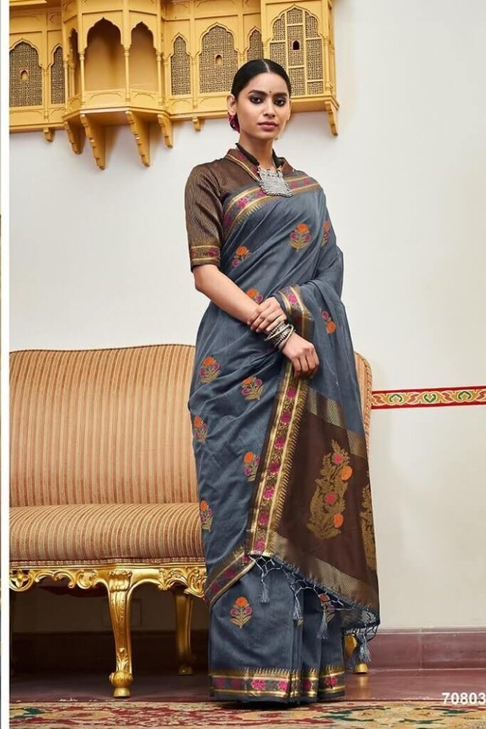 Chanderi Banarasi Saree