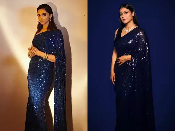 Deepika and Kajol in Manish Malhotra’s sequin saree