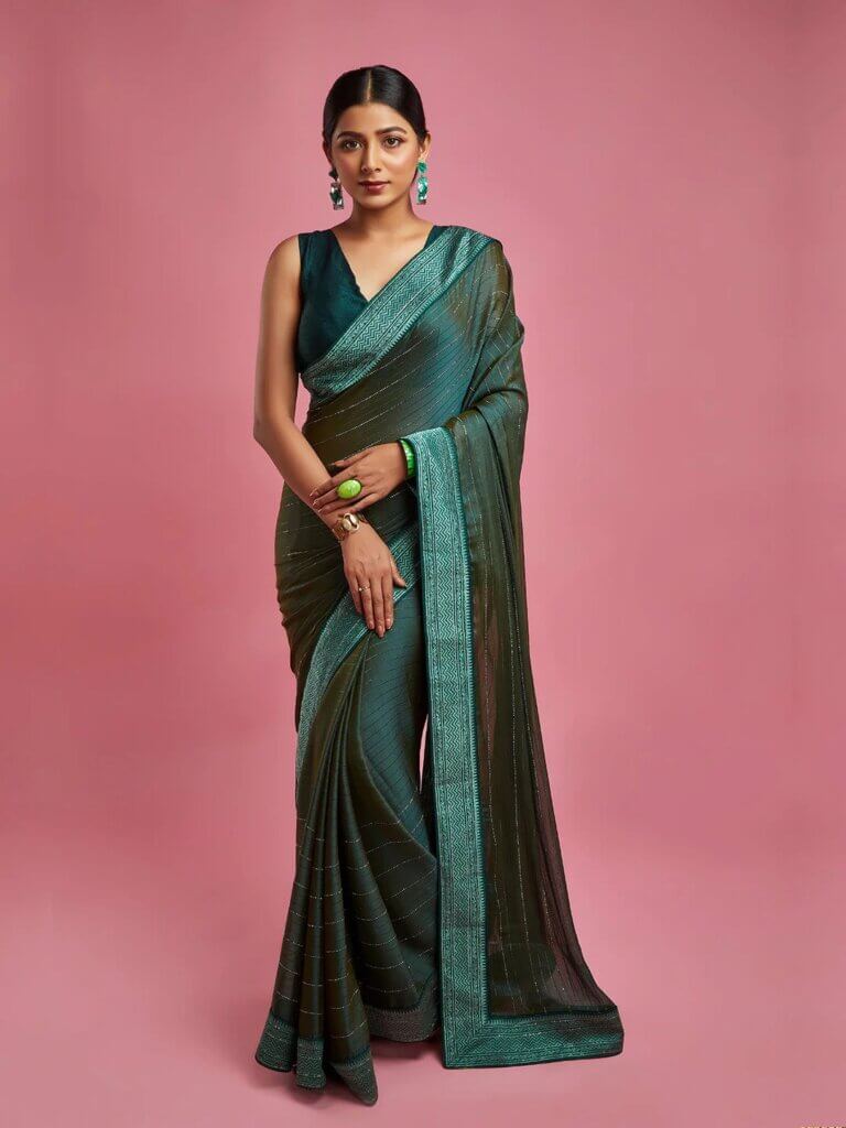 Crepe Chiffon Saree