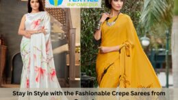 Stay in Style with the Fashionable Crepe Sarees from Bangalore