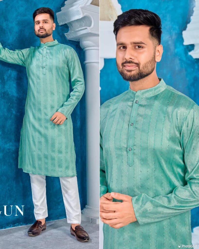 Mens Jacquard Kurta