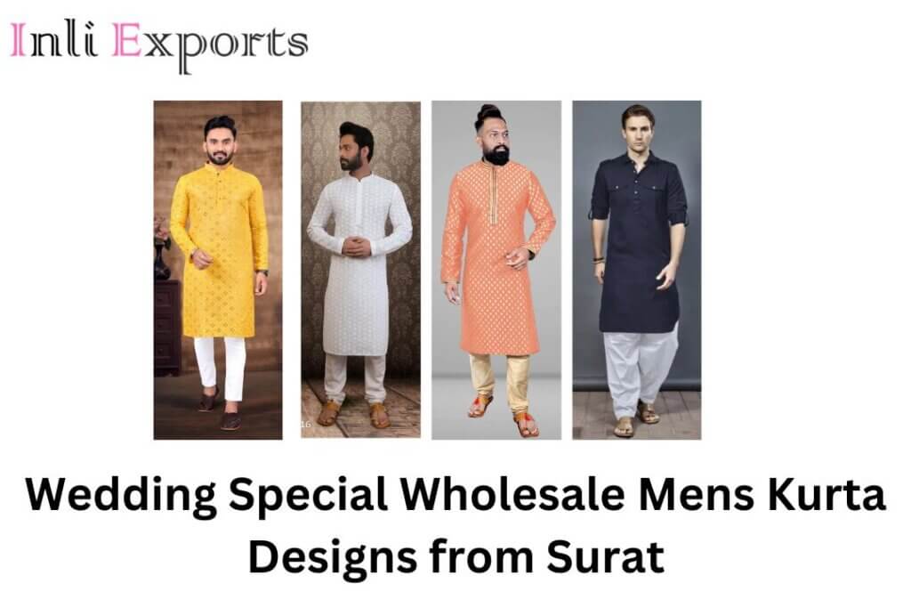 Wedding Special Wholesale Mens Kurta Designs from Surat