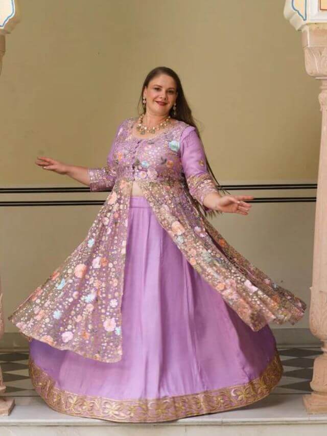 Cape Style Anarkali Kurti Design