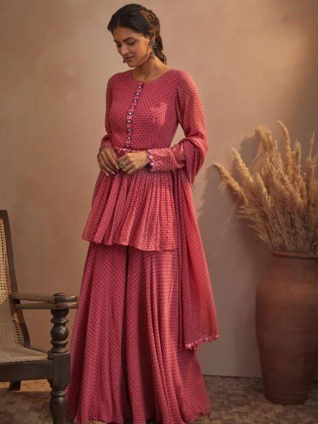 Peplum Sharara Suit