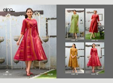 Fancy Midis Kurti Catalog by 100 Miles Elina