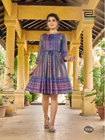 Bella Tunic Style Full Flair Kurtis Catalog by Inli Exports