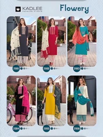 Flowery Kurtis Catalog Wholesale by Kadlee Mittoo