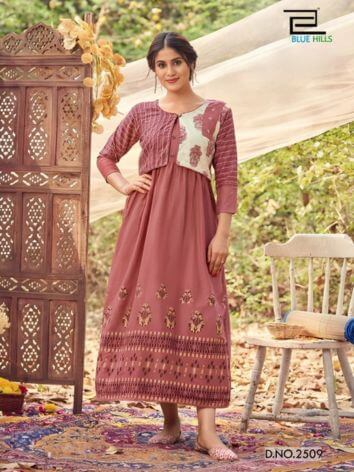 Blue Hills Trend Vol 25 Rayon Kurti With Koti