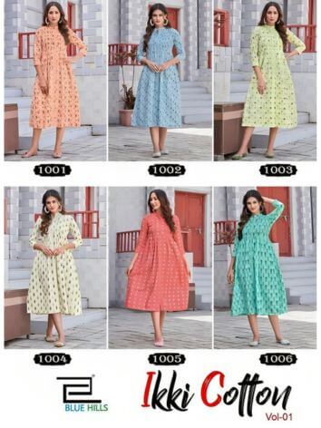 Blue Hills Ikki Cotton Vol 1 Kurtis