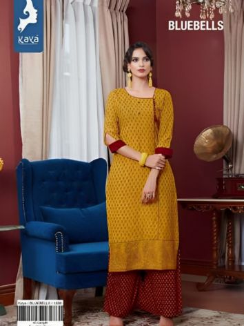 Kaya Heavy Reyon Kurtis Catalog Wholesale