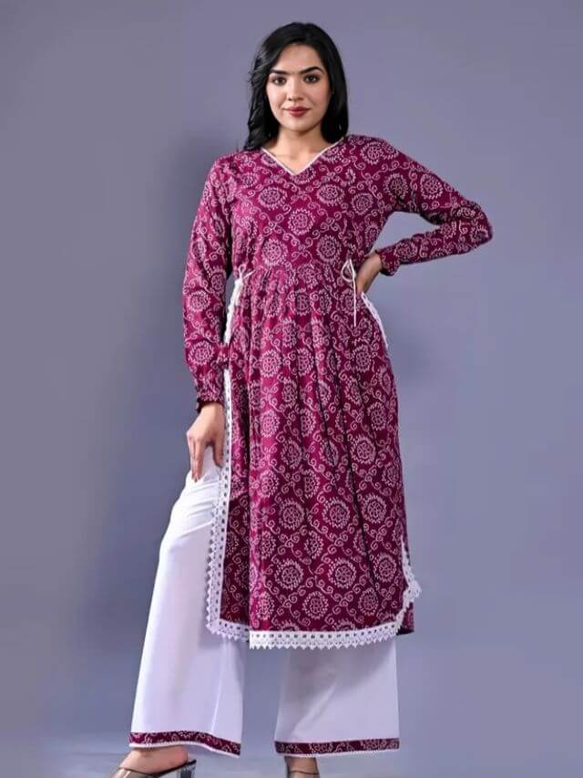 Cotton Naira Cut Kurtis From Surat