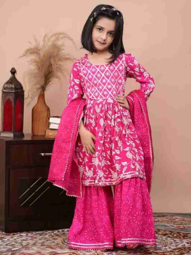 Cotton Sharara Suits for Kids