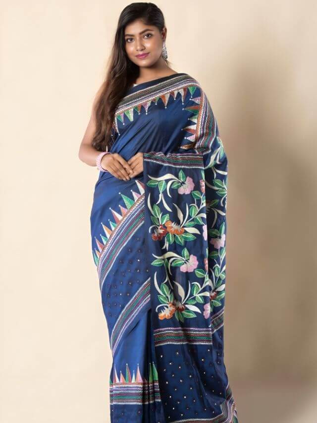 Designer Kantha Sarees From Kolkata