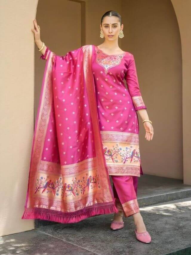 Designer Silk Salwar Suit From Kolkata